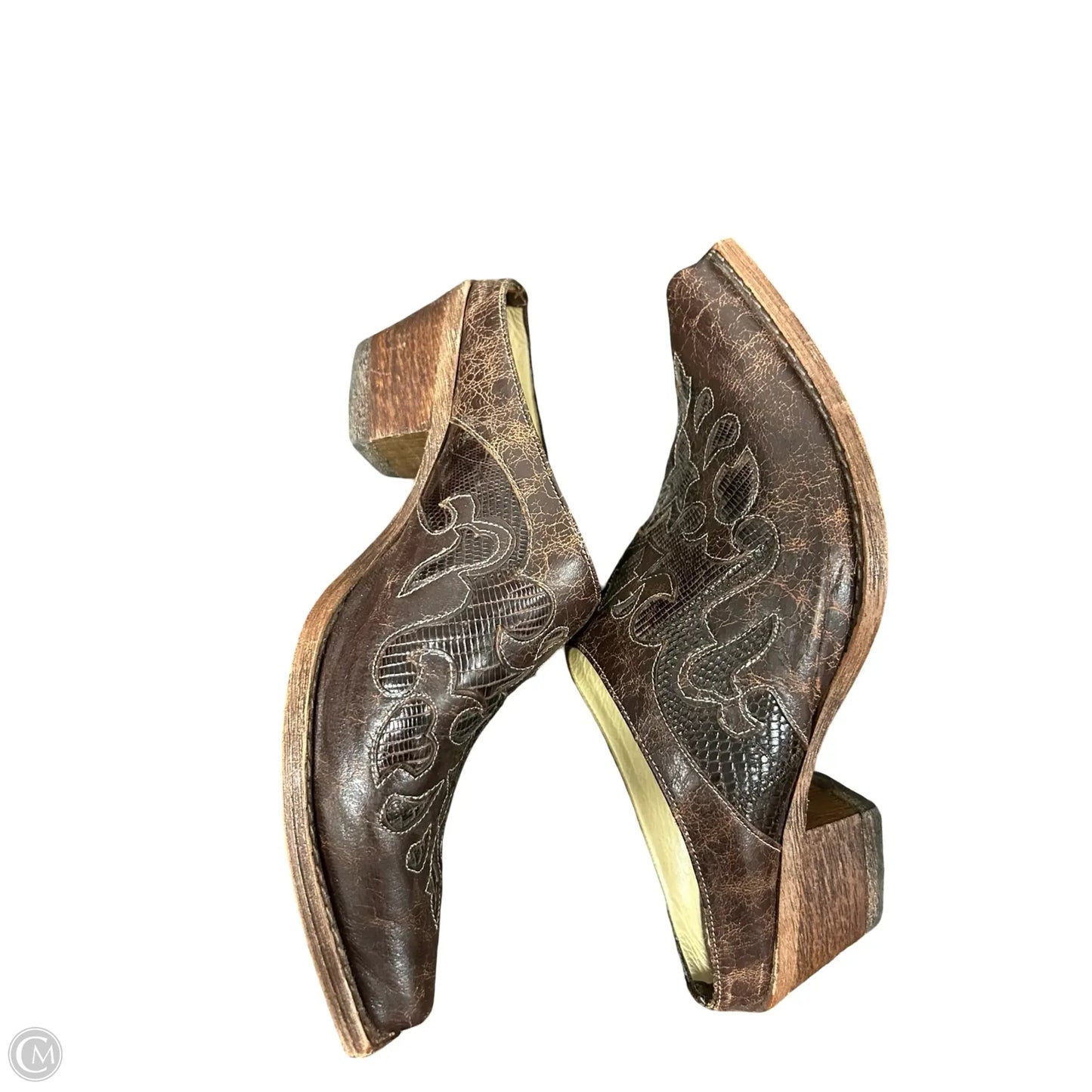 Shoes Heels Block By Corral In Brown, Size: 7.5