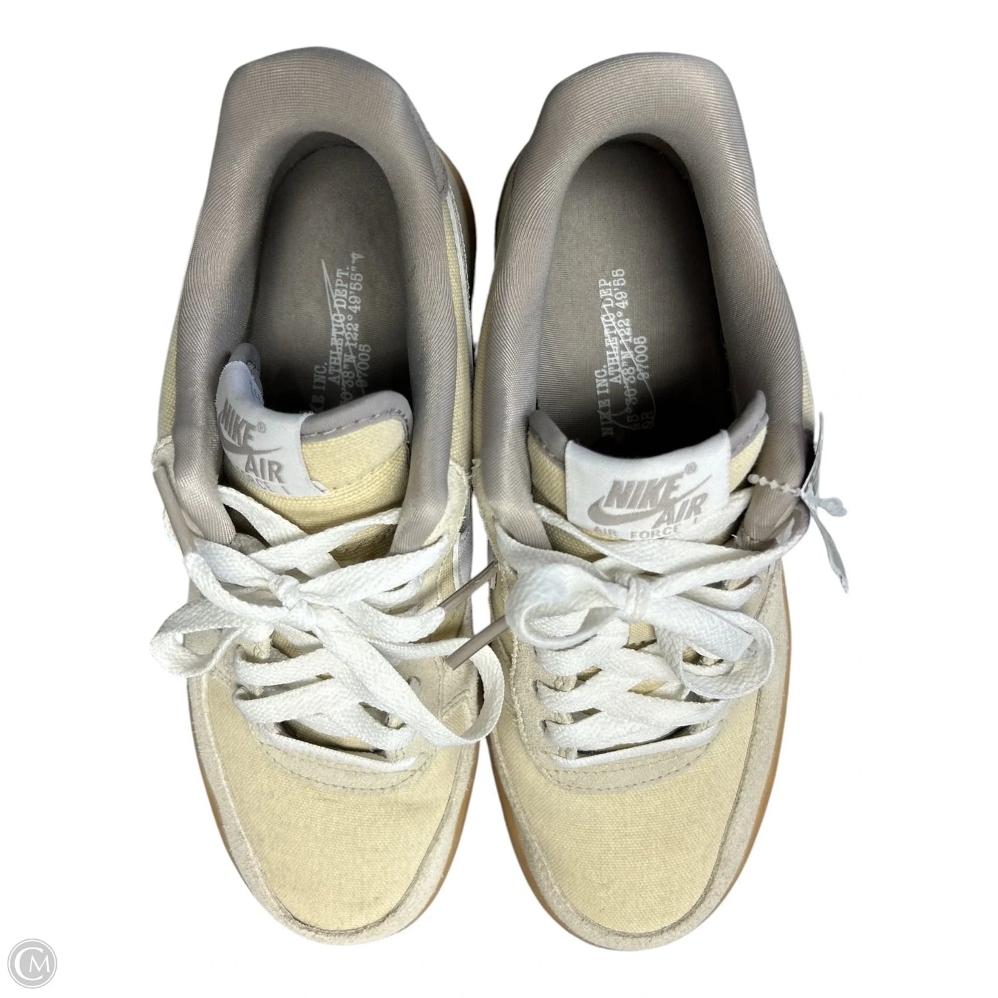 Shoes Sneakers By Nike In Tan & White, Size: 7