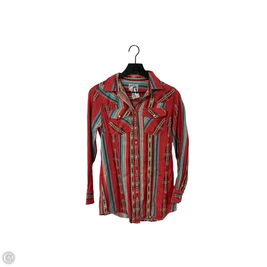 Blouse Long Sleeve By Crazy Train In Multi-colored, Size: S