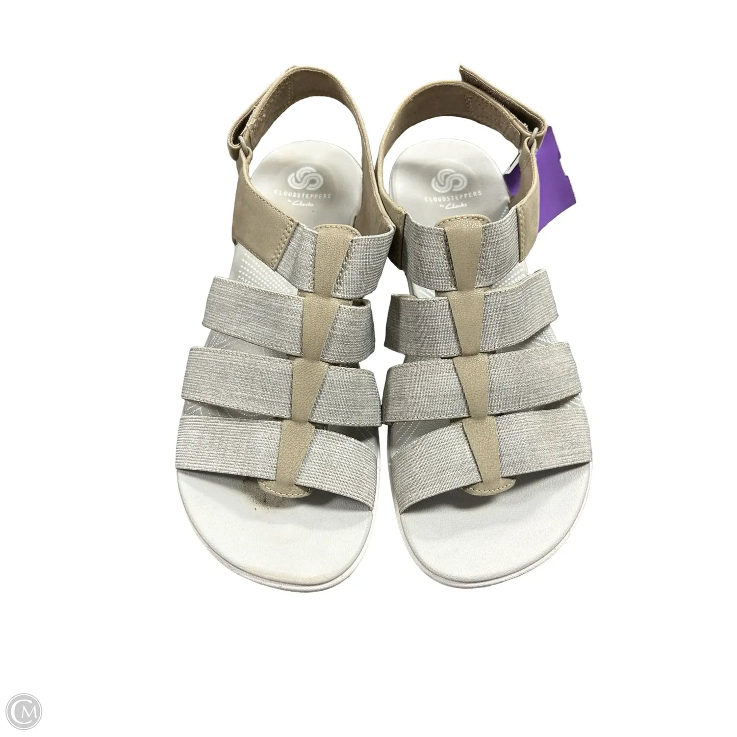 Sandals Flats By Clarks In Grey, Size: 7.5