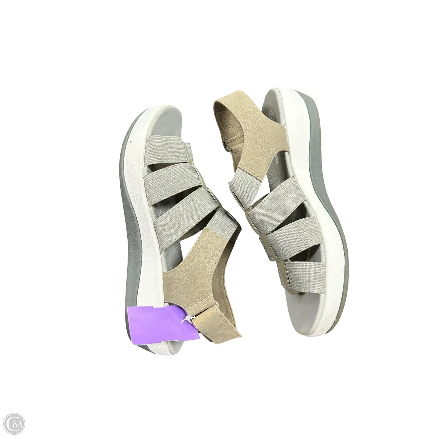 Sandals Flats By Clarks In Grey, Size: 7.5