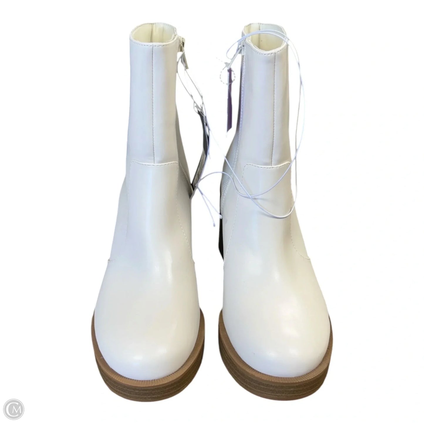 Boots Ankle Heels By Universal Thread In White, Size: 10