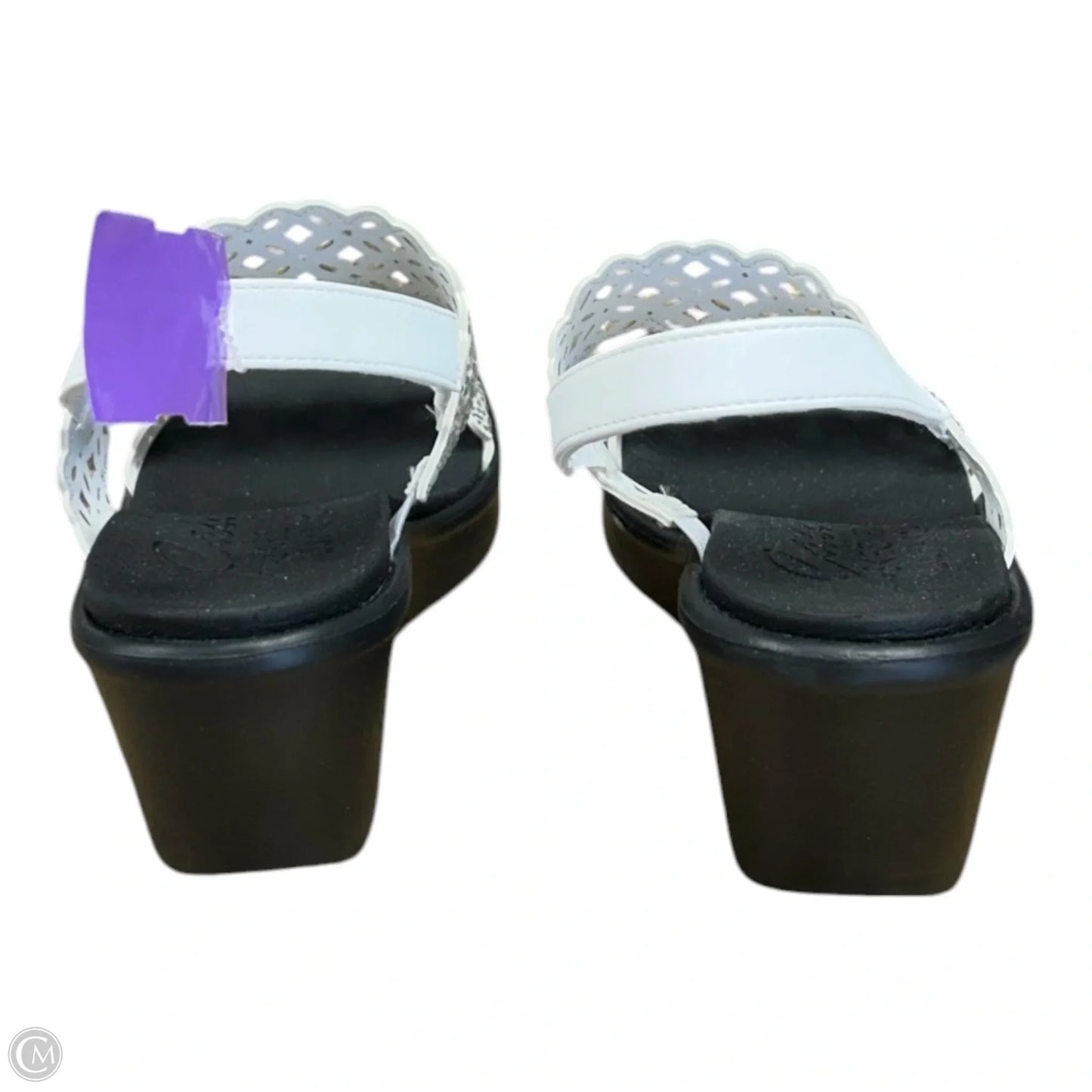 Sandals Heels Wedge By Skechers In White, Size: 8
