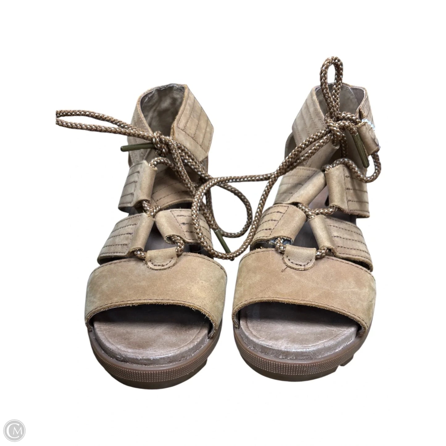 Sandals Heels Wedge By Sorel In Tan, Size: 8.5