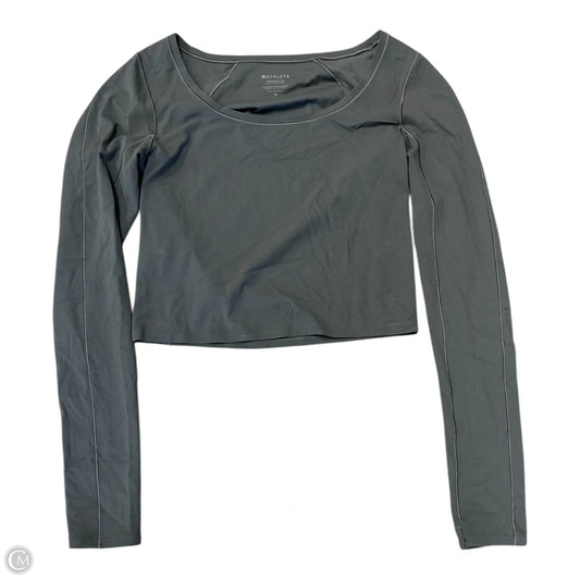 Athletic Top Long Sleeve Crewneck By Athleta In Grey, Size: M