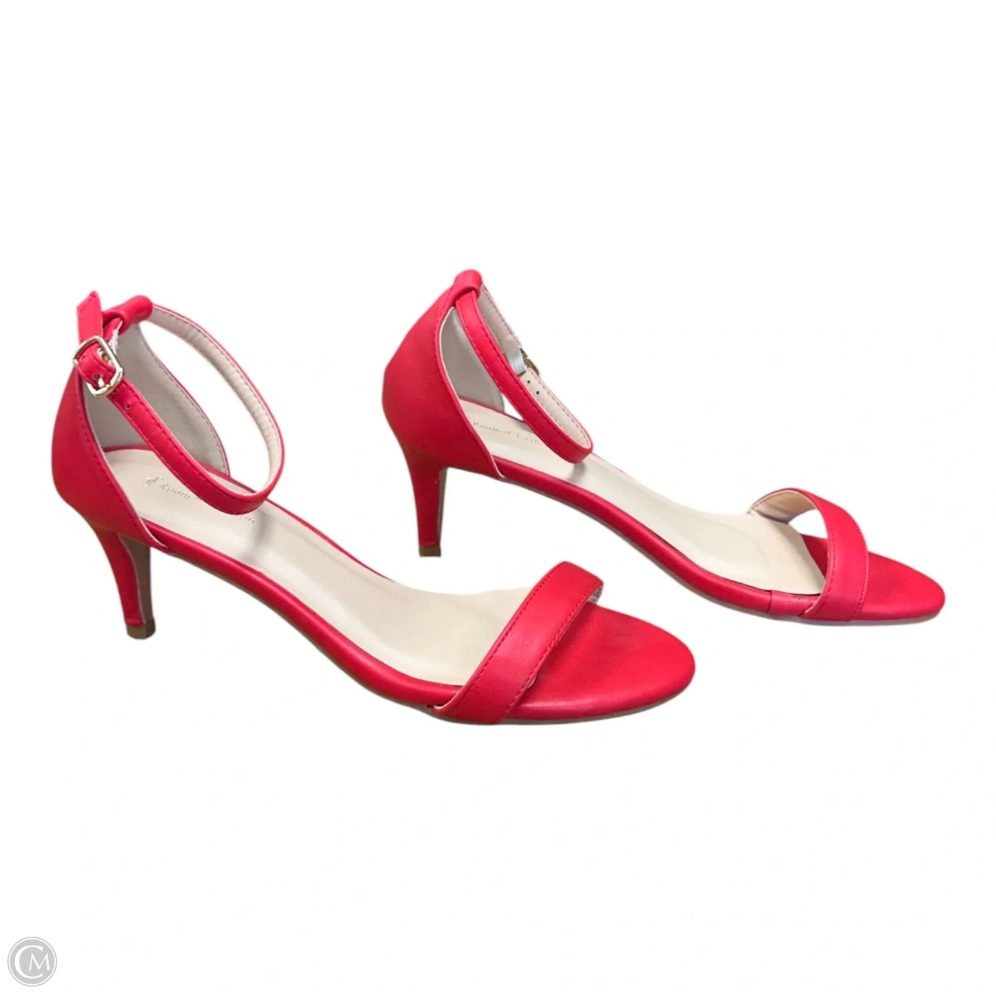 Sandals Heels Kitten By Clothes Mentor In Red, Size: 8