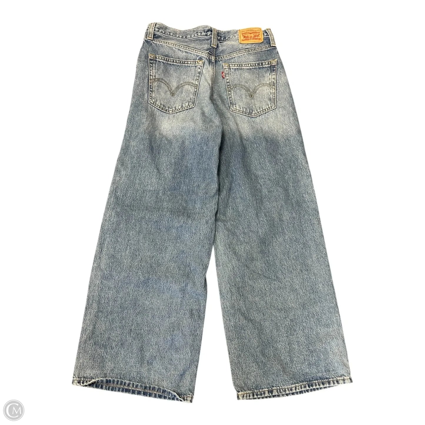 Jeans Wide Leg By Levis In Blue Denim, Size: 4