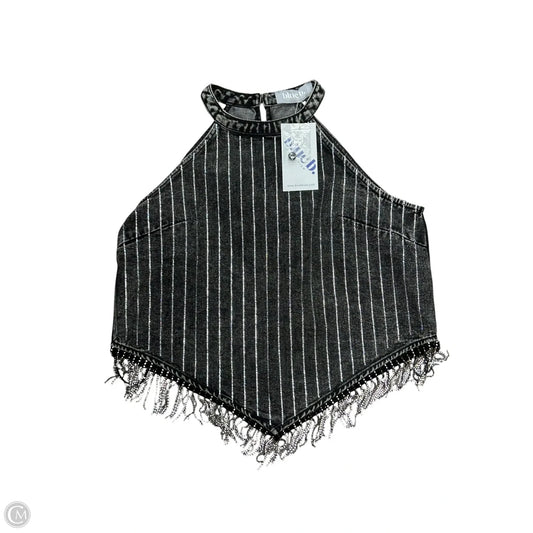 Top Sleeveless By Blue B In Black Denim, Size: S