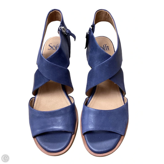 Sandals Heels Block By Sofft In Navy, Size: 8.5