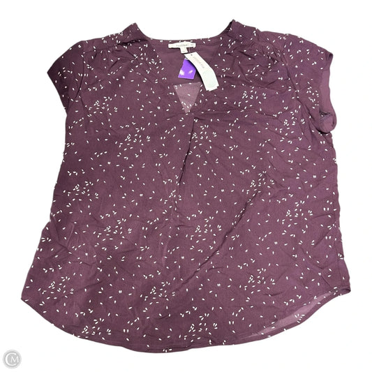 Top Short Sleeve By Clothes Mentor In Purple & White, Size: Xxl