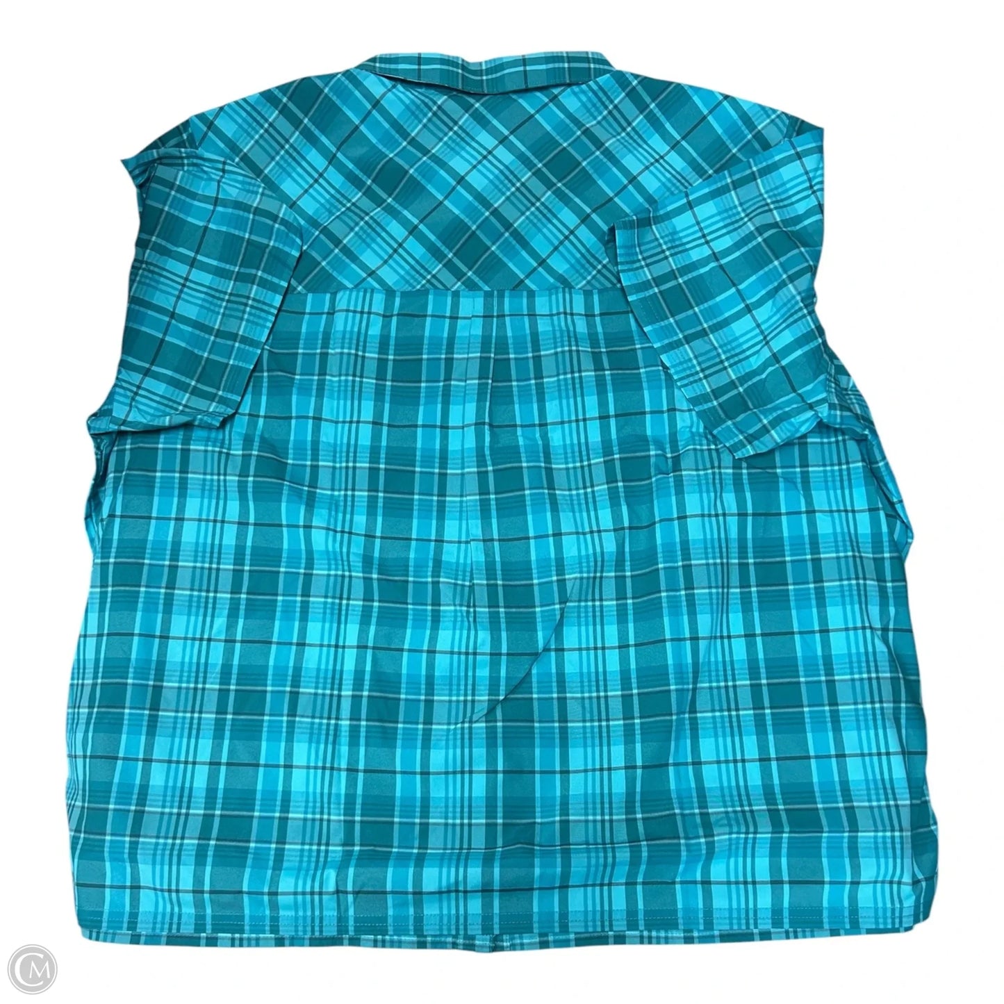 Blouse Short Sleeve By L.l. Bean In Plaid Pattern, Size: 2x