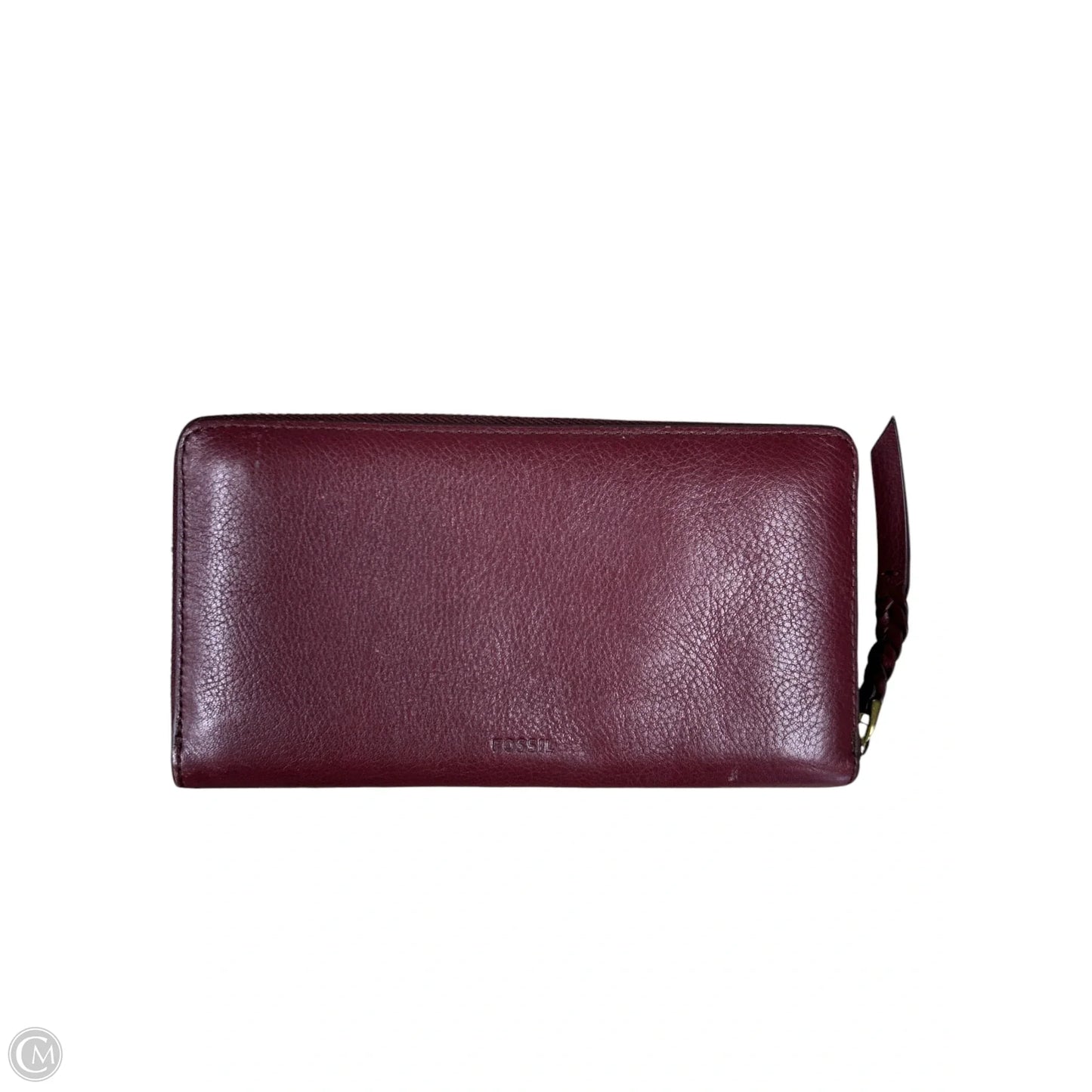 Wallet Leather By Fossil, Size: Large