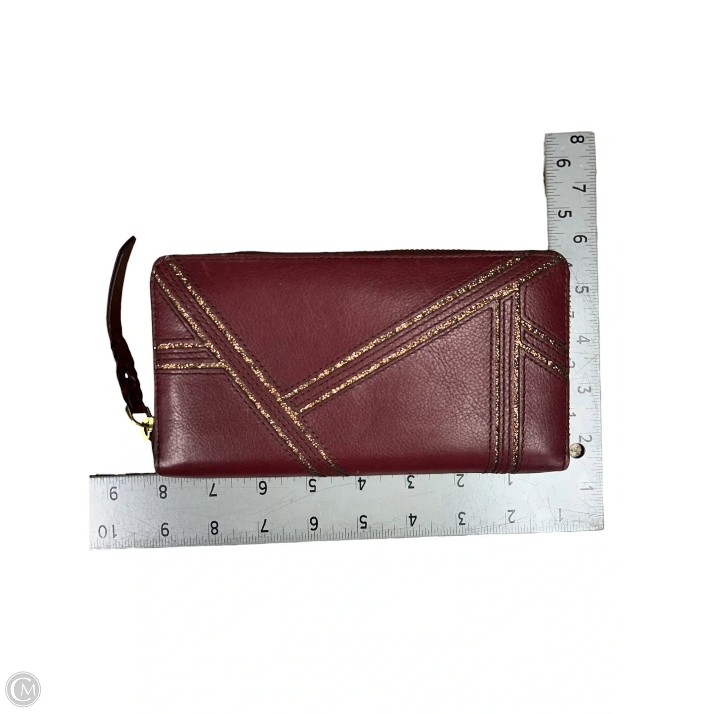 Wallet Leather By Fossil, Size: Large
