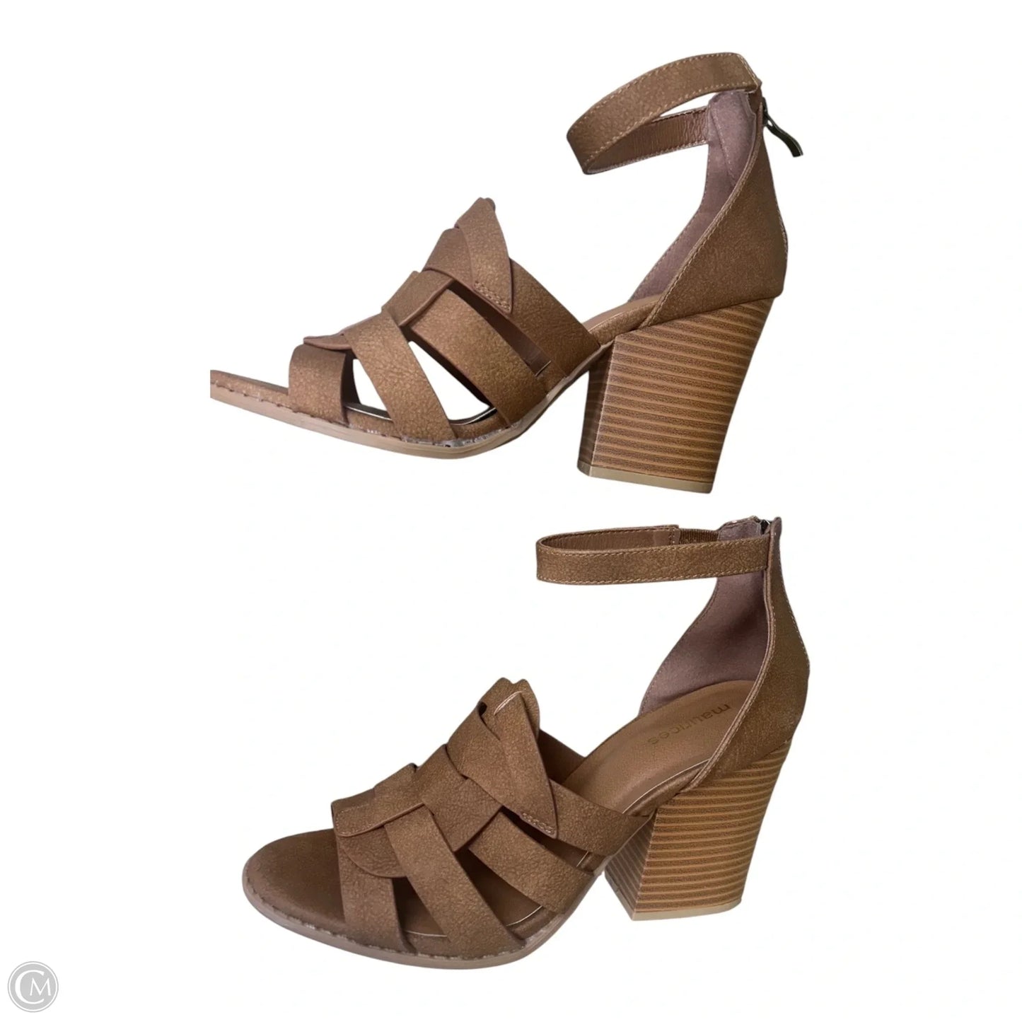 Sandals Heels Block By Maurices In Brown, Size: 7.5