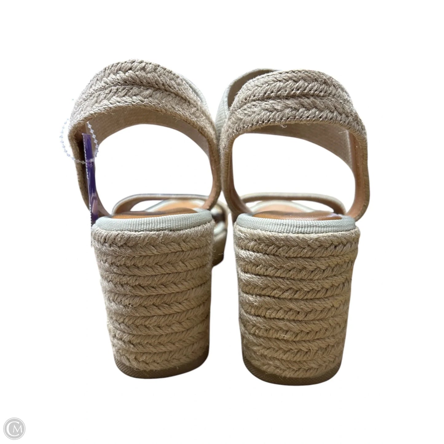 Sandals Heels Wedge By Mia In Cream, Size: 9