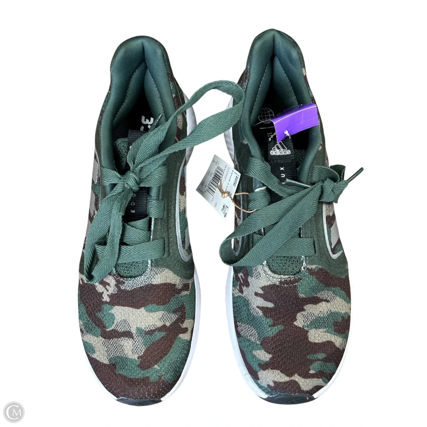 Shoes Athletic By Adidas In Camouflage Print, Size: 8