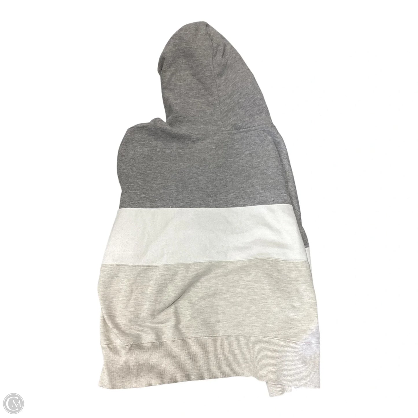Sweatshirt Hoodie By Champion In Grey & White, Size: Xl