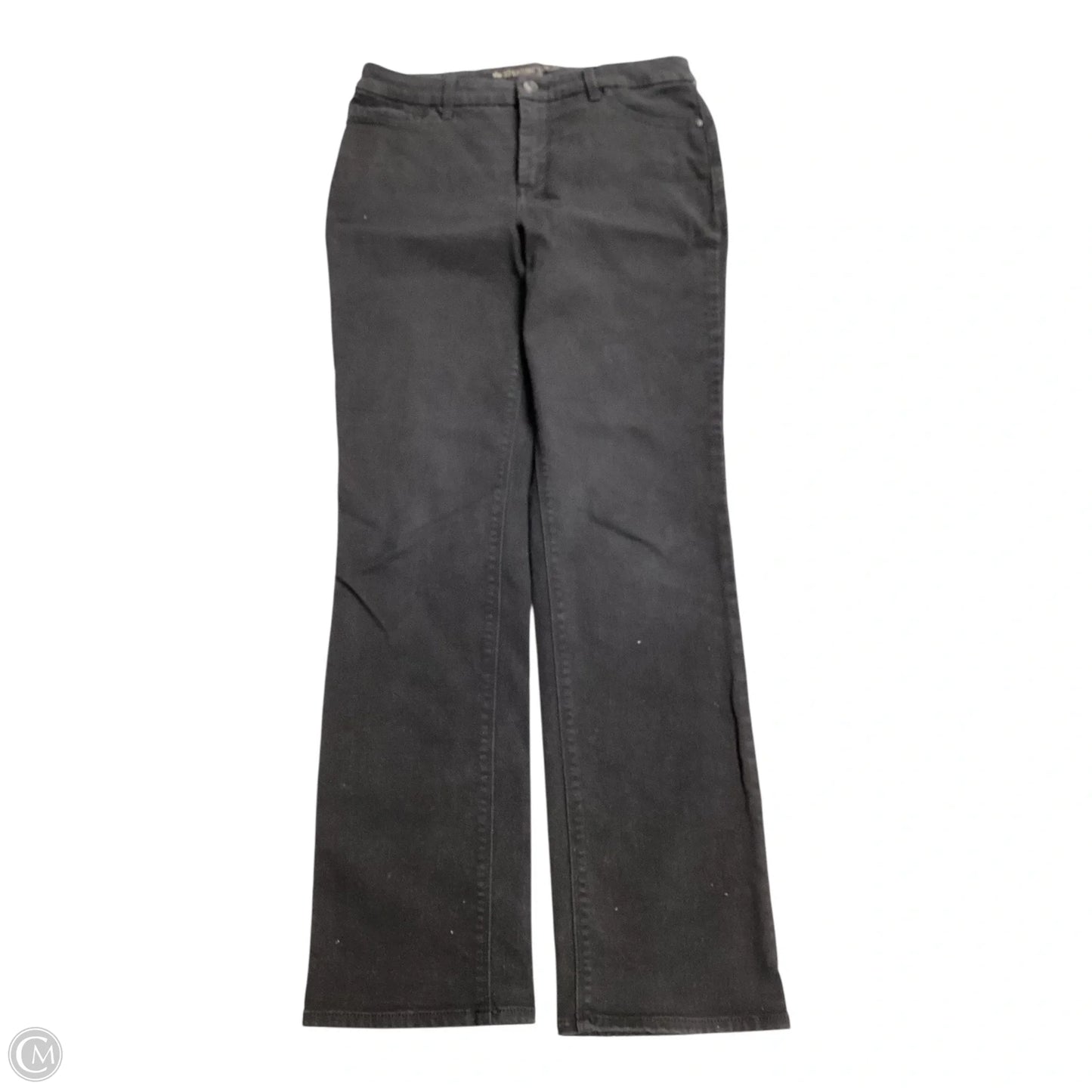 Jeans Straight By Chicos In Black Denim, Size: 4