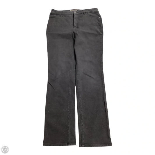 Jeans Straight By Chicos In Black Denim, Size: 4