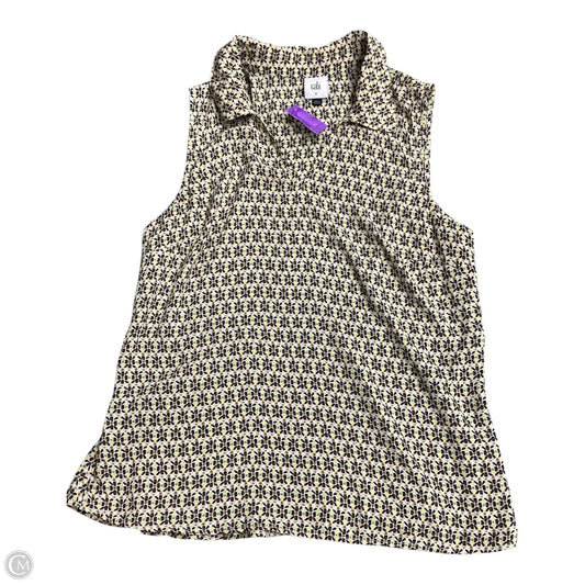 Top Sleeveless By Cabi In Multi-colored, Size: M