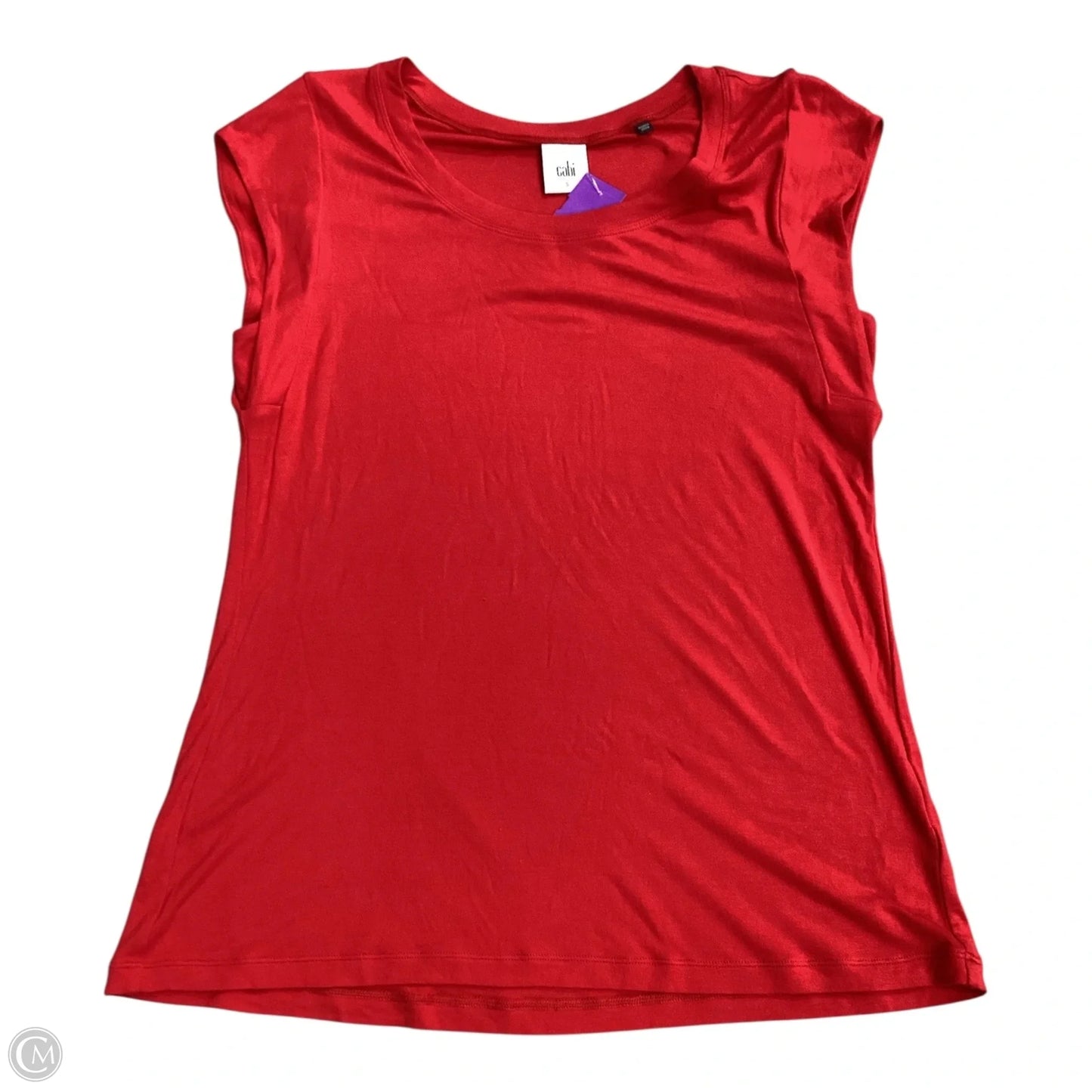 Top Short Sleeve Basic By Cabi In Red, Size: S