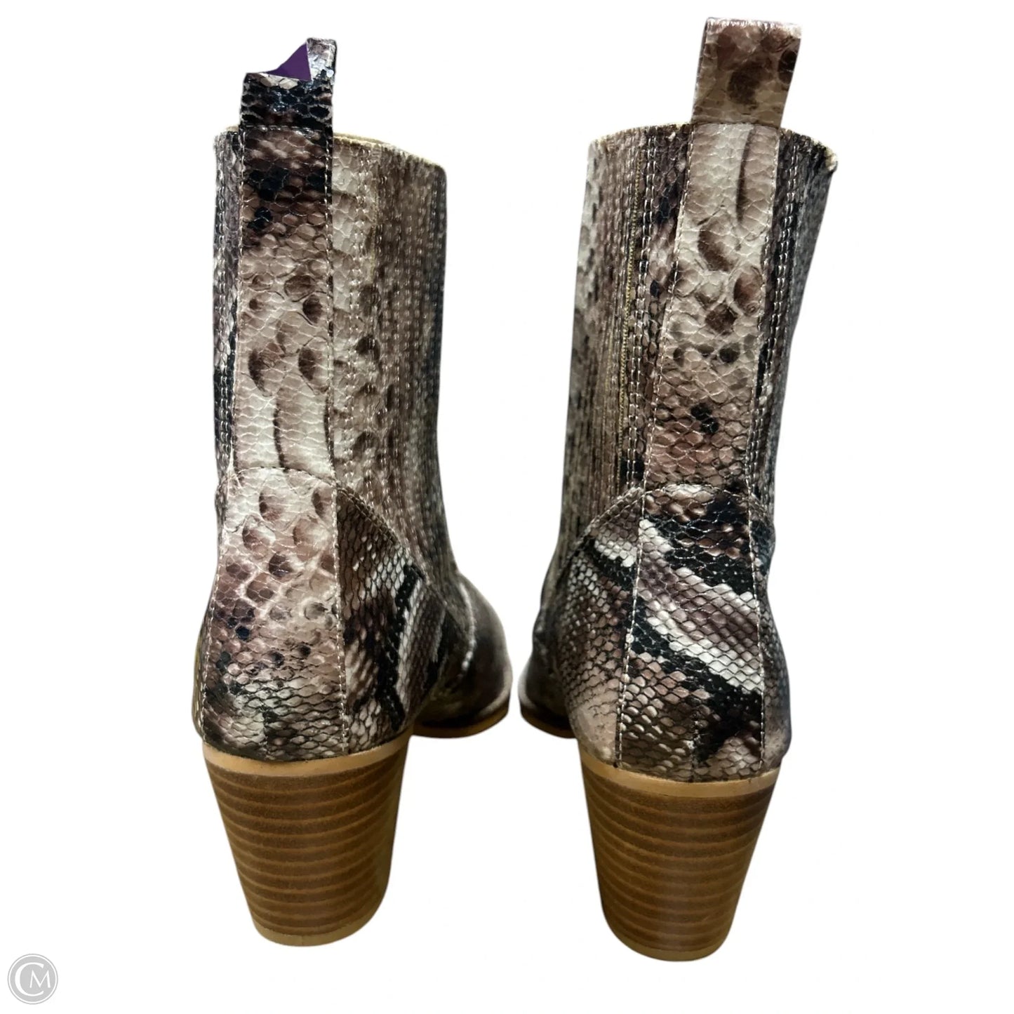 Boots Western By Cmc In Snakeskin Print, Size: 8.5