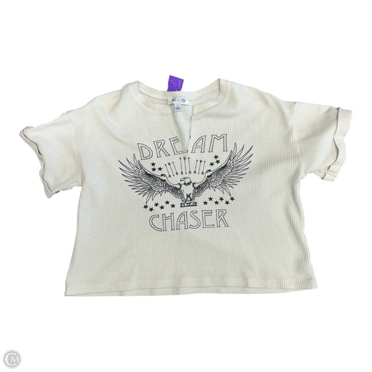 Top Short Sleeve By She + Sky In Cream, Size: L