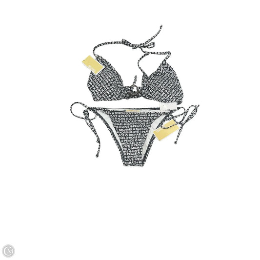 Swimsuit 2pc By Michael By Michael Kors In Grey & White, Size: M