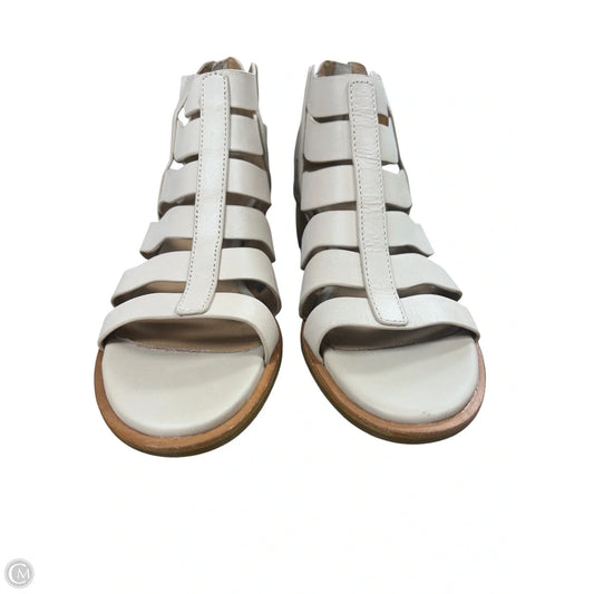 Sandals Heels Block By Sofft In Cream, Size: 8.5