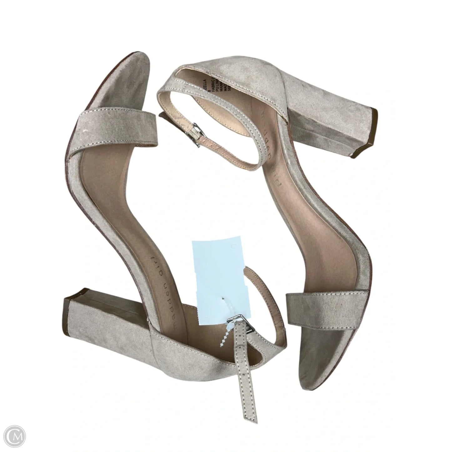 Sandals Heels Stiletto By Madden Girl In Tan, Size: 8