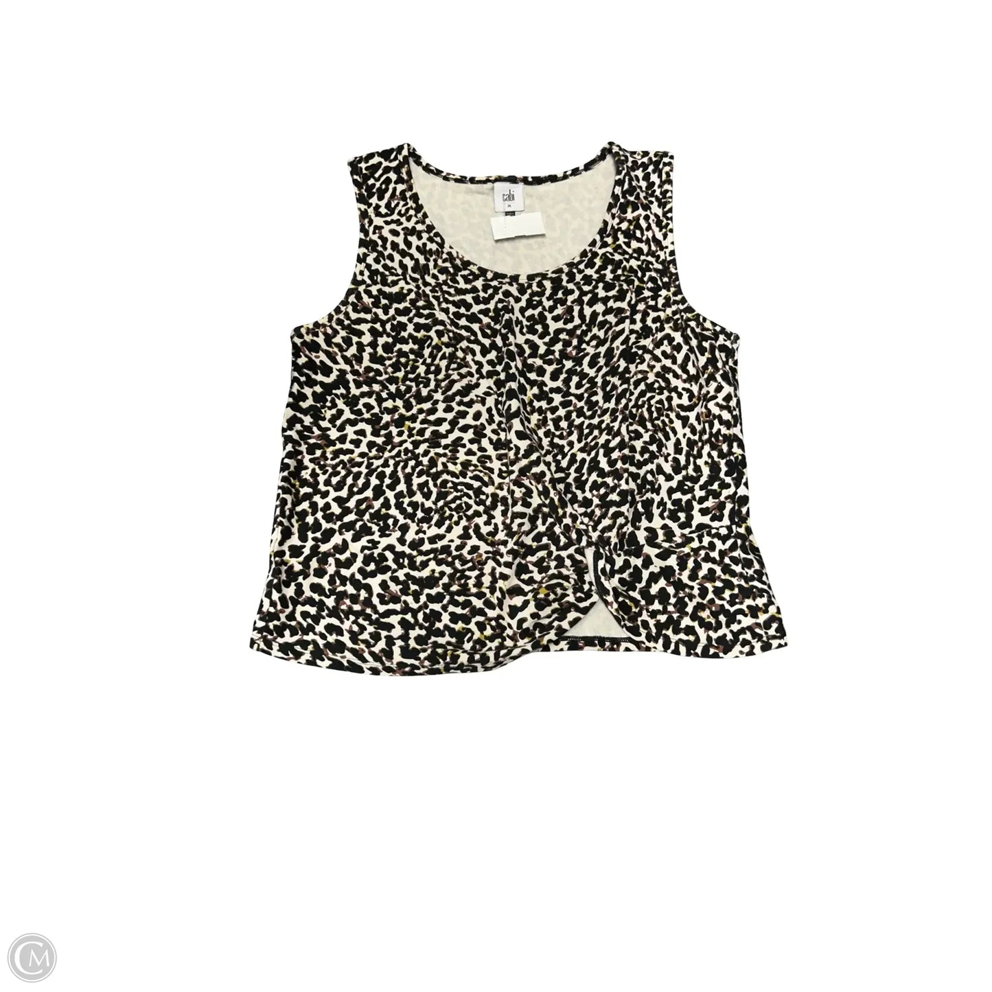 Top Sleeveless By Cabi In Leopard Print, Size: M