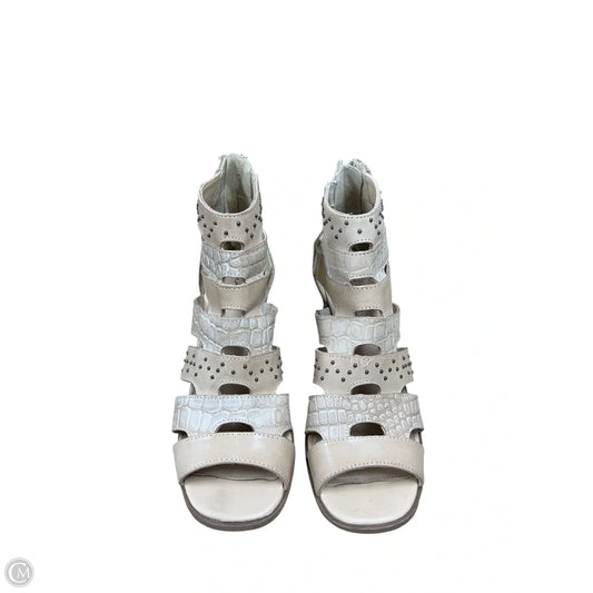 Sandals Heels Block By Gimmicks In Tan, Size: 7