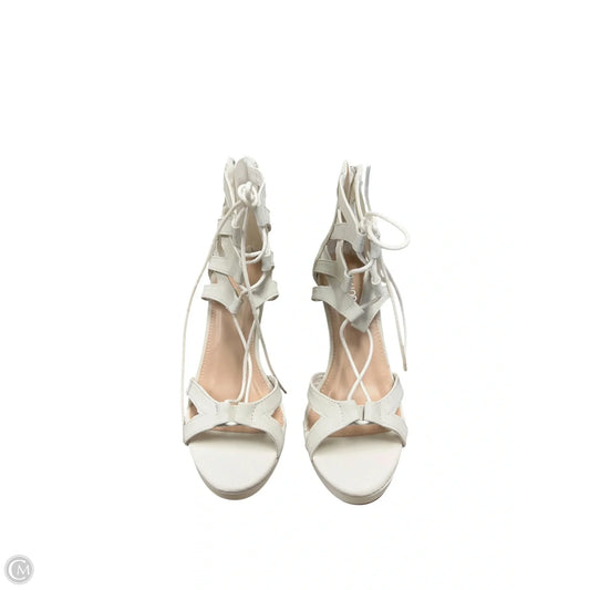 Sandals Heels Stiletto By Top Moda In Yellow, Size: 7.5