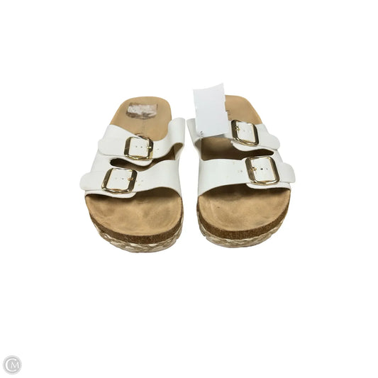 Sandals Heels Block By Clothes Mentor In Brown, Size: 8