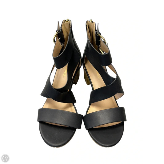Sandals Heels Block By City Classified In Black, Size: 9