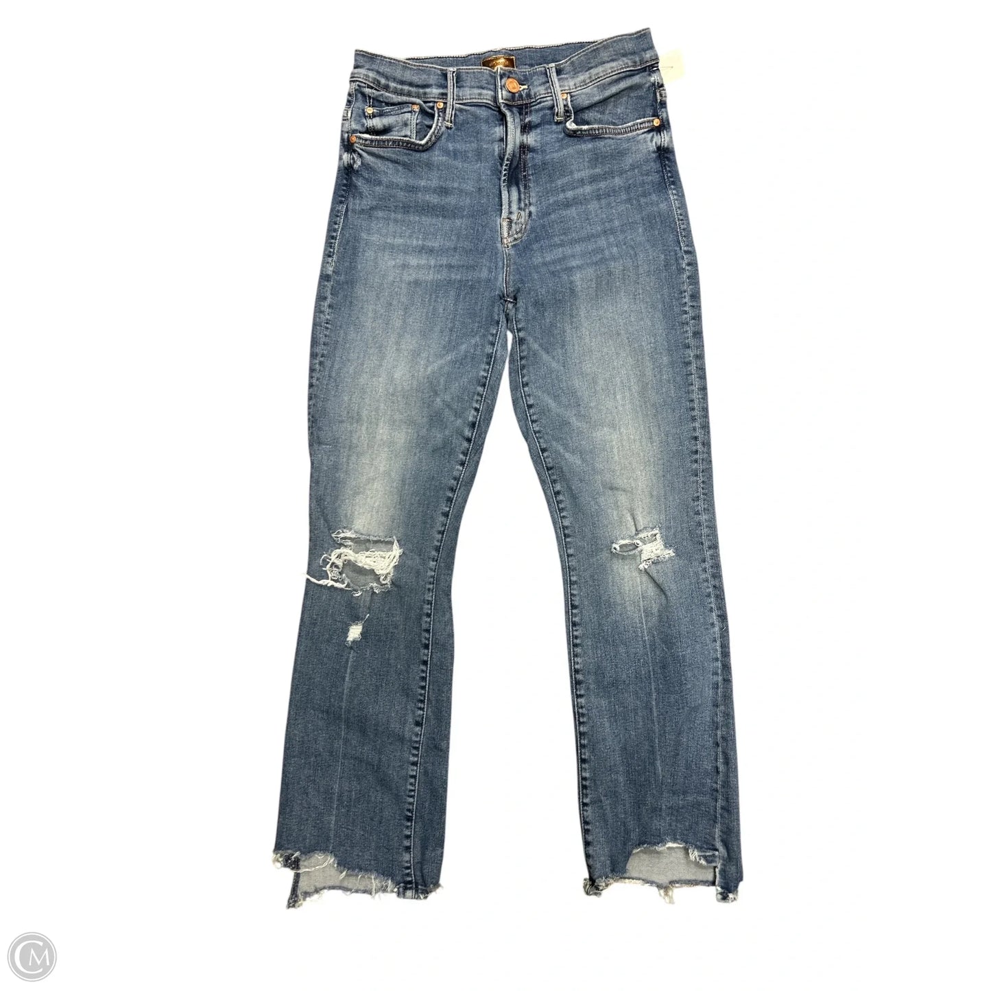 Jeans Straight By Mother In Blue Denim, Size: 6