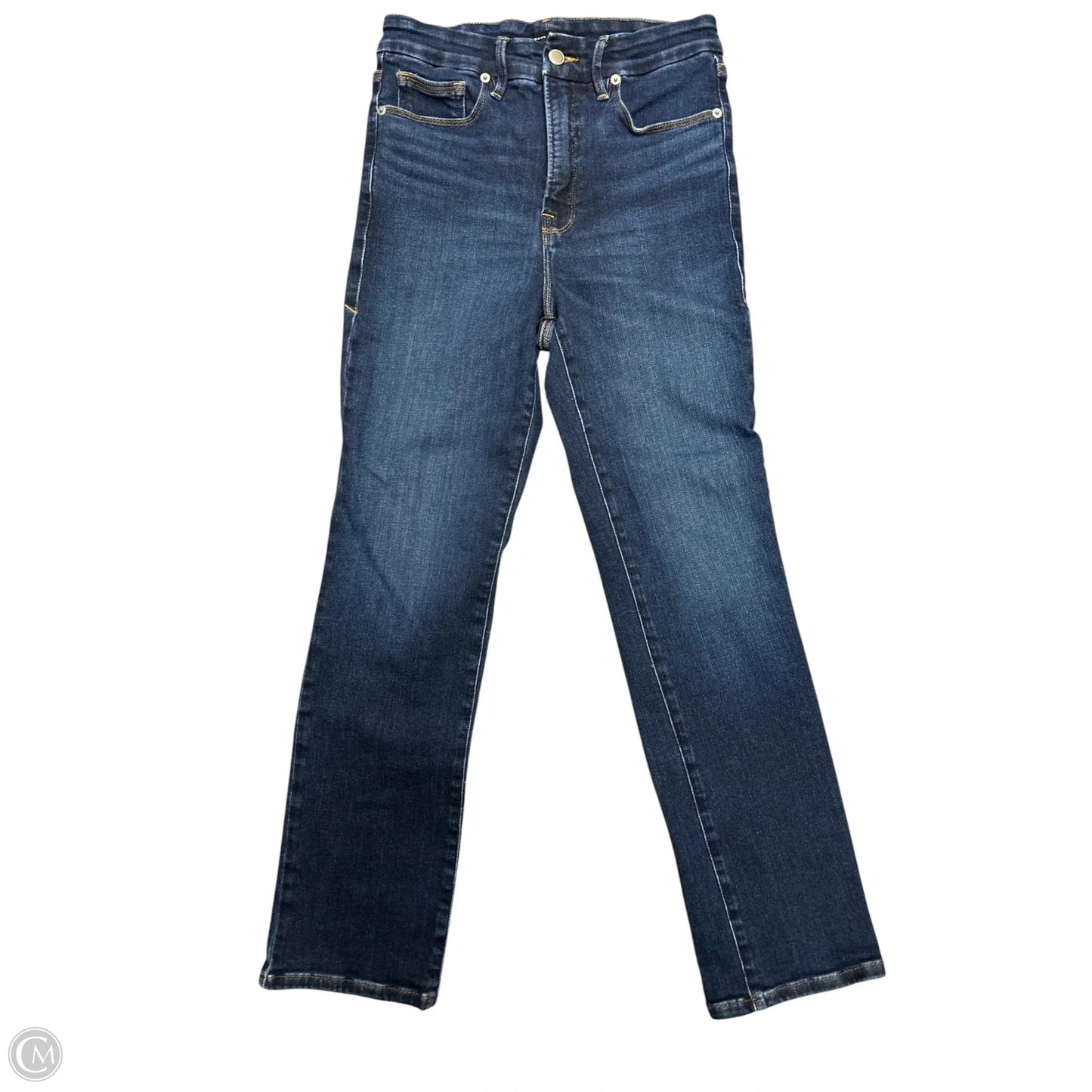 Jeans Straight By Good American In Blue Denim, Size: 6