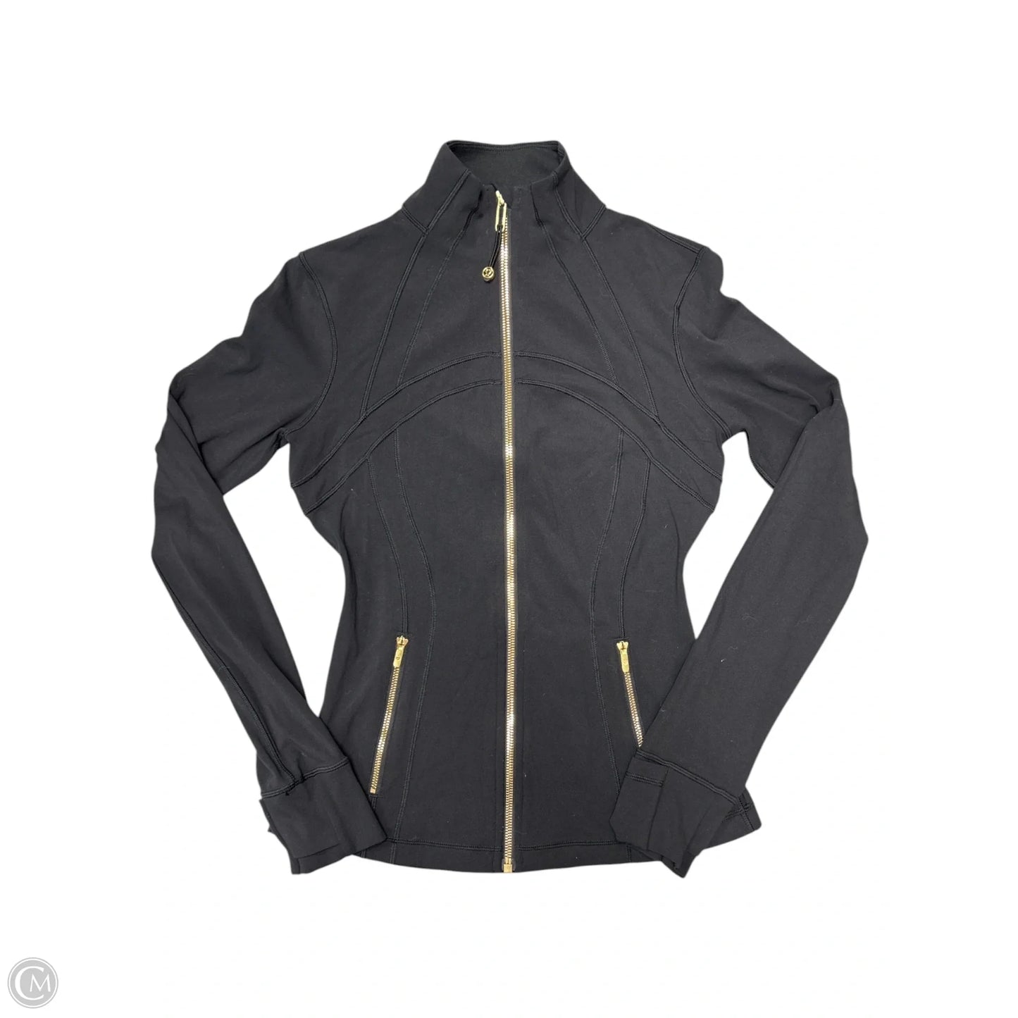 Athletic Jacket By Lululemon In Black, Size: 6