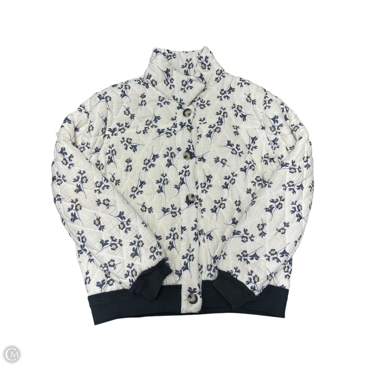Jacket Puffer & Quilted By Saltwater Luxe In Floral Print, Size: L