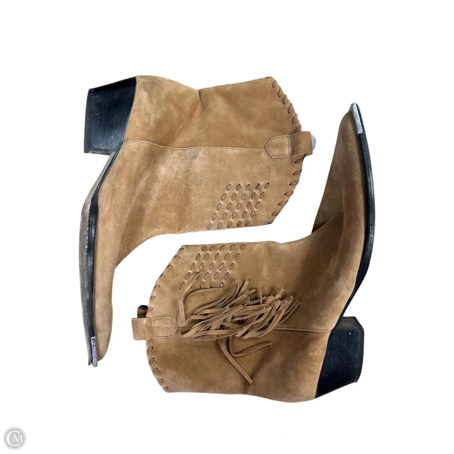 Boots Ankle Flats By Schutz In Brown, Size: 11