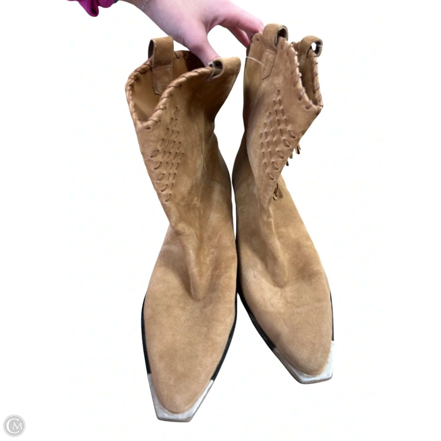Boots Ankle Flats By Schutz In Brown, Size: 11