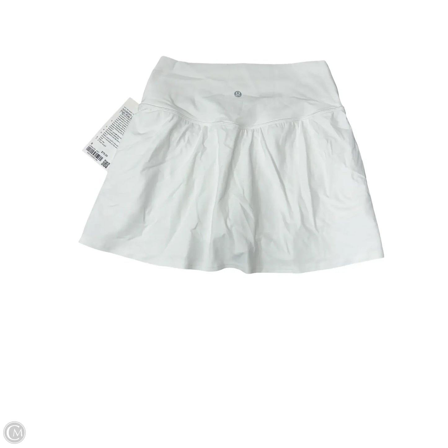 Athletic Skort By Lululemon In White, Size: 8