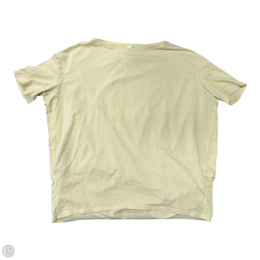 Athletic Top Short Sleeve By Lululemon In Yellow, Size: 6