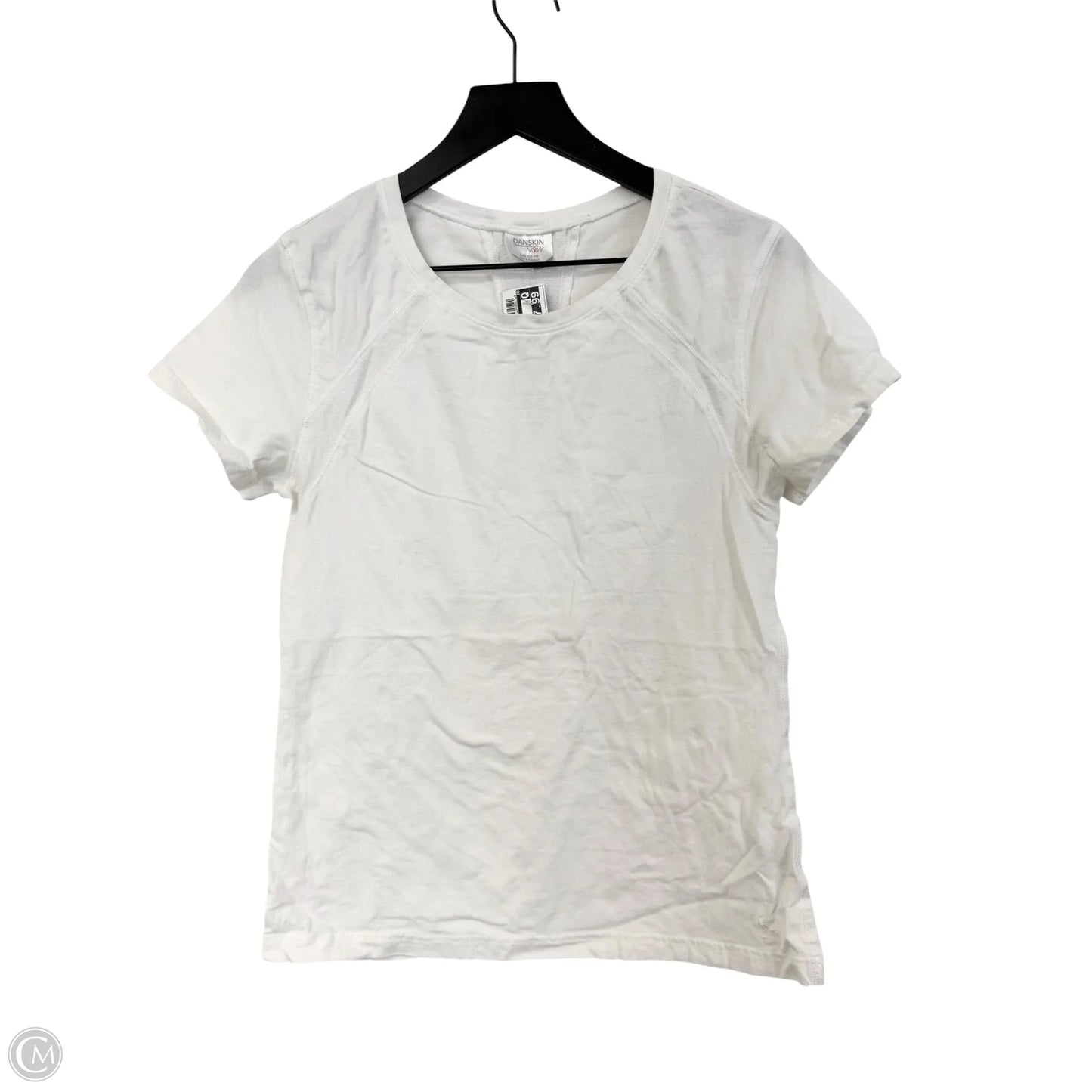 Athletic Top Short Sleeve By Danskin Now In White, Size: L