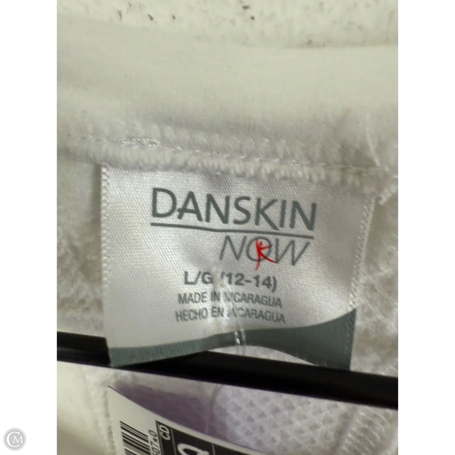 Athletic Top Short Sleeve By Danskin Now In White, Size: L