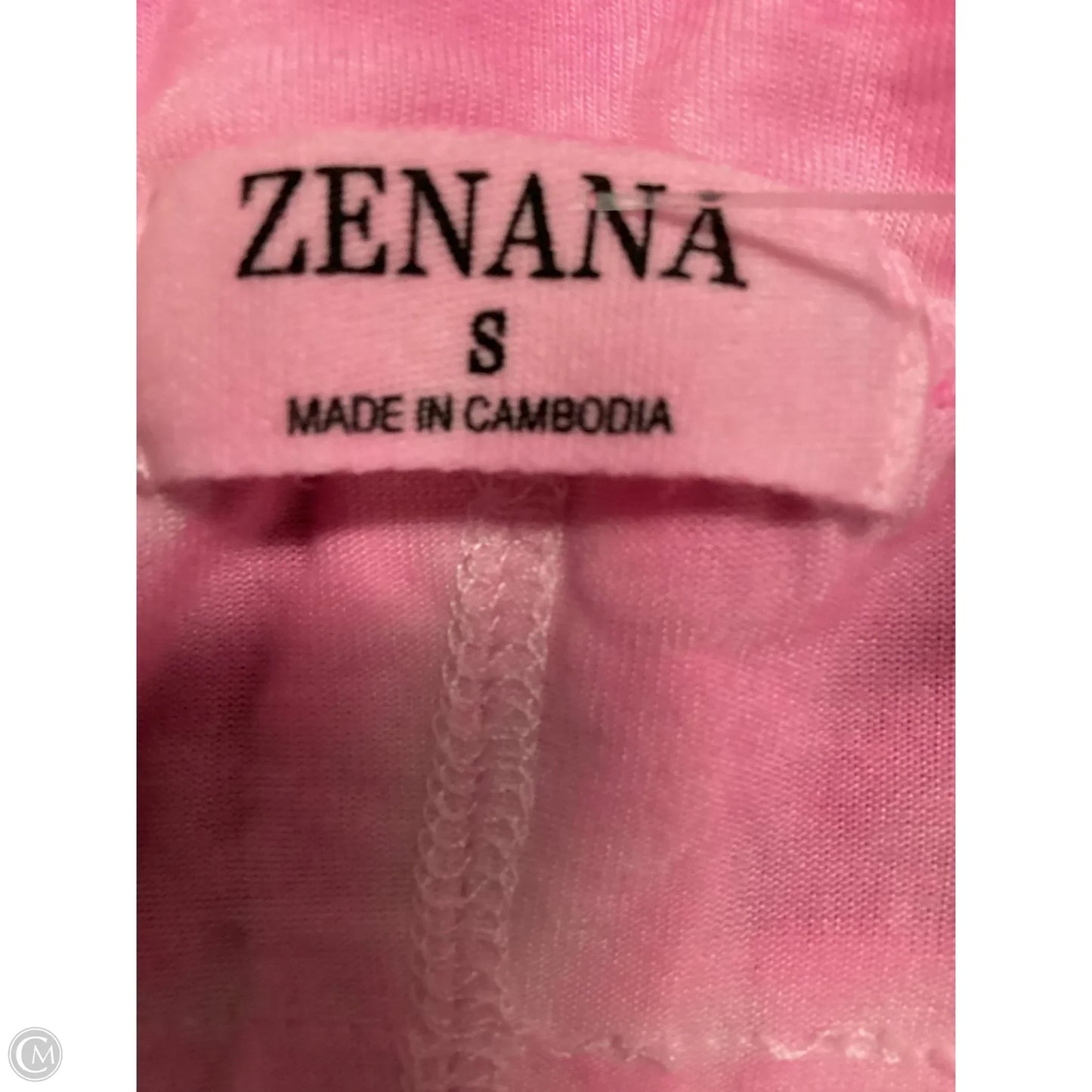 Top Short Sleeve By Zenana Outfitters In Pink, Size: S