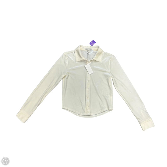 Blouse Long Sleeve By Z Supply In Cream, Size: Xs
