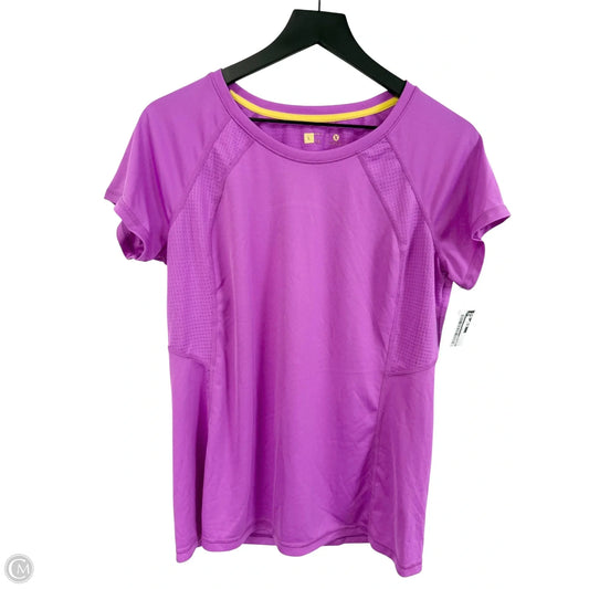 Athletic Top Short Sleeve By Xersion In Purple, Size: L