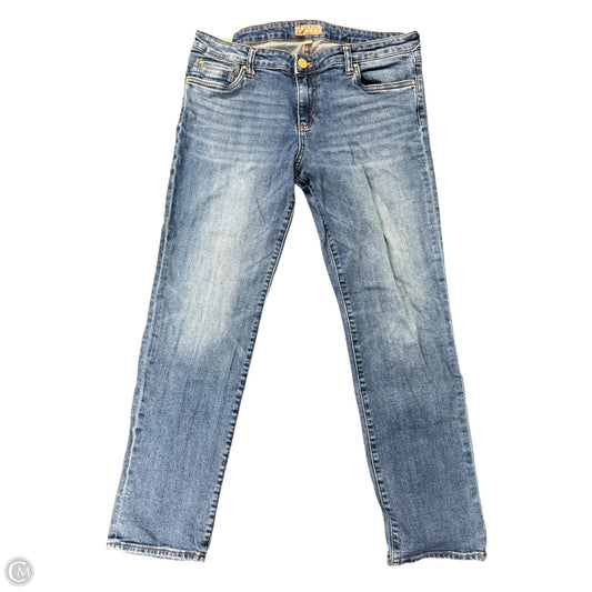 Jeans Straight By Kut In Blue Denim, Size: 12