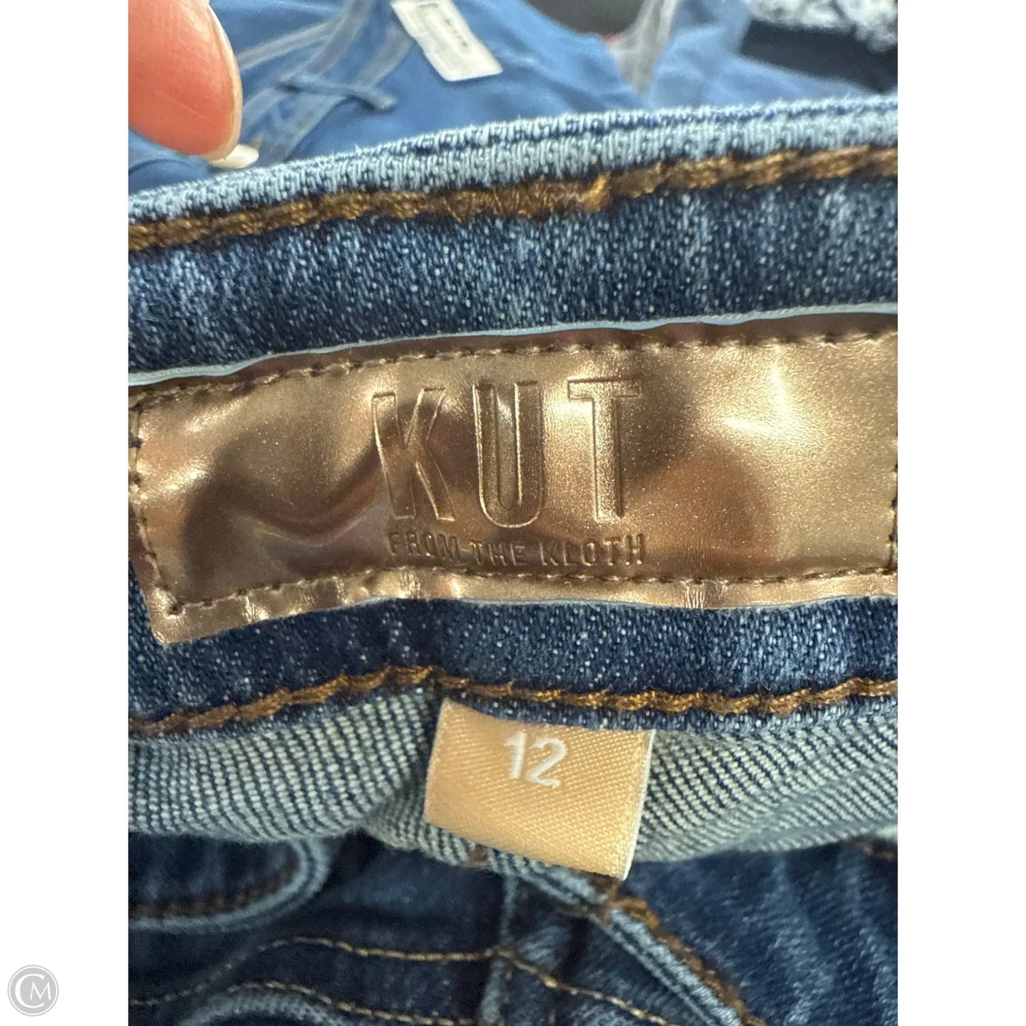 Jeans Straight By Kut In Blue Denim, Size: 12